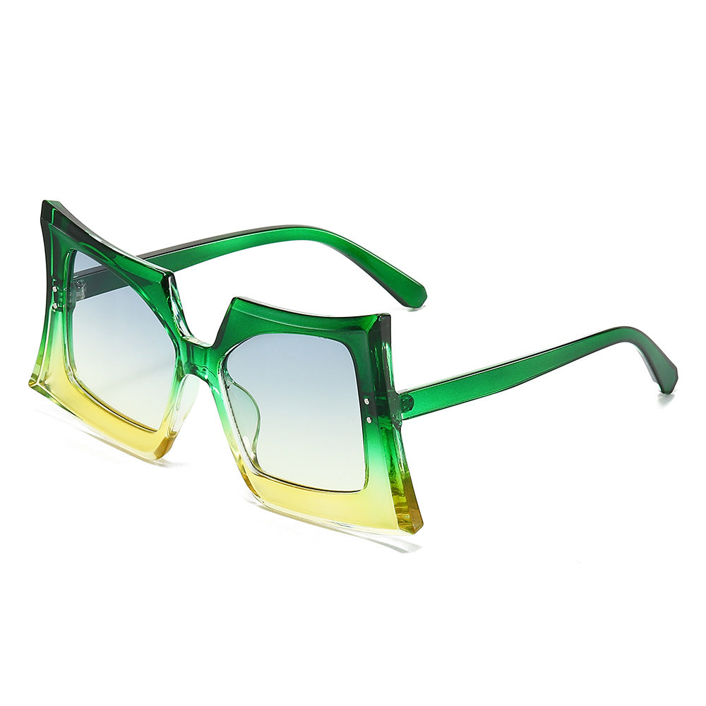Trendy Square Frame Sunglasses Hip-Hop Style UV400 Protection