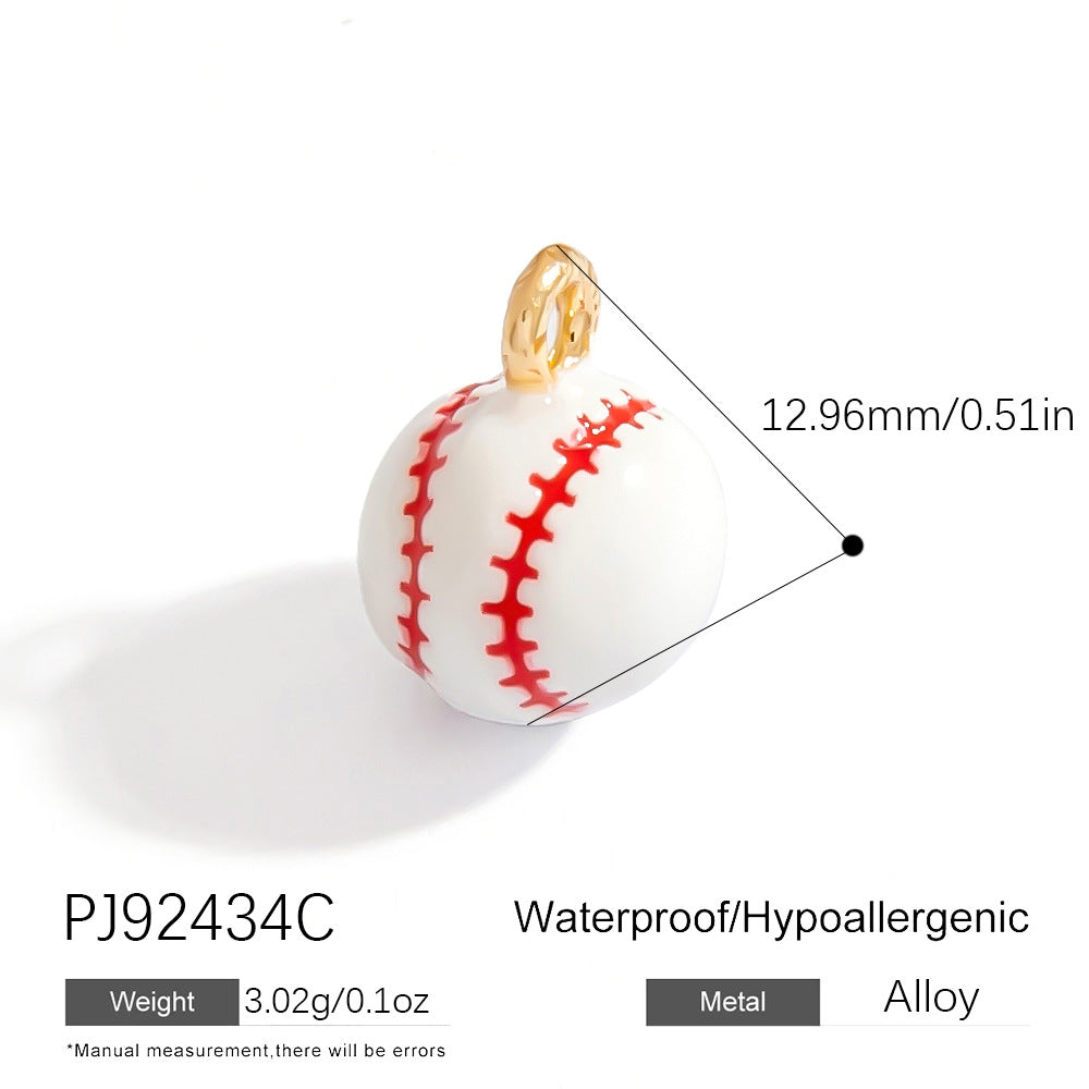 Stainless Steel DIY Sports Jewelry Accessories Keychain Pendant