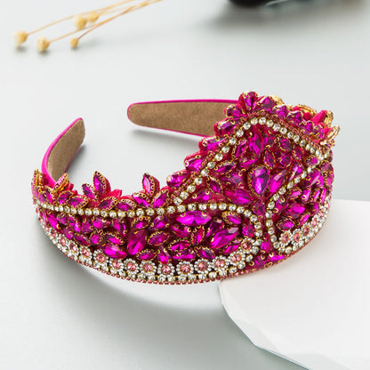 Exaggerated Crown Headband Baroque Style Fashion Hair Accessory