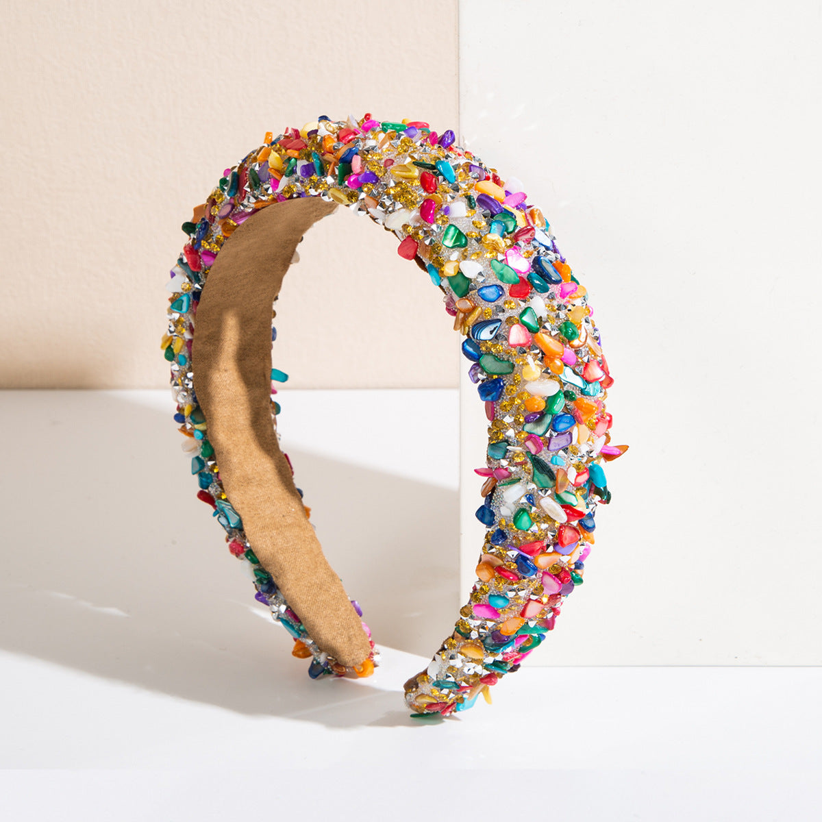 Baroque Colorful Gemstone Headband Trendy Fashion Accessory