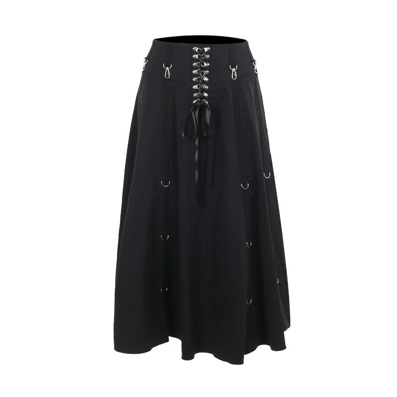 Summer Black A-Line Bodycon Skirt
