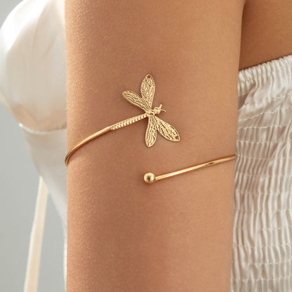 Floral Open Arm Cuff Bracelet Geometric Punk Style Beach Party Jewelry