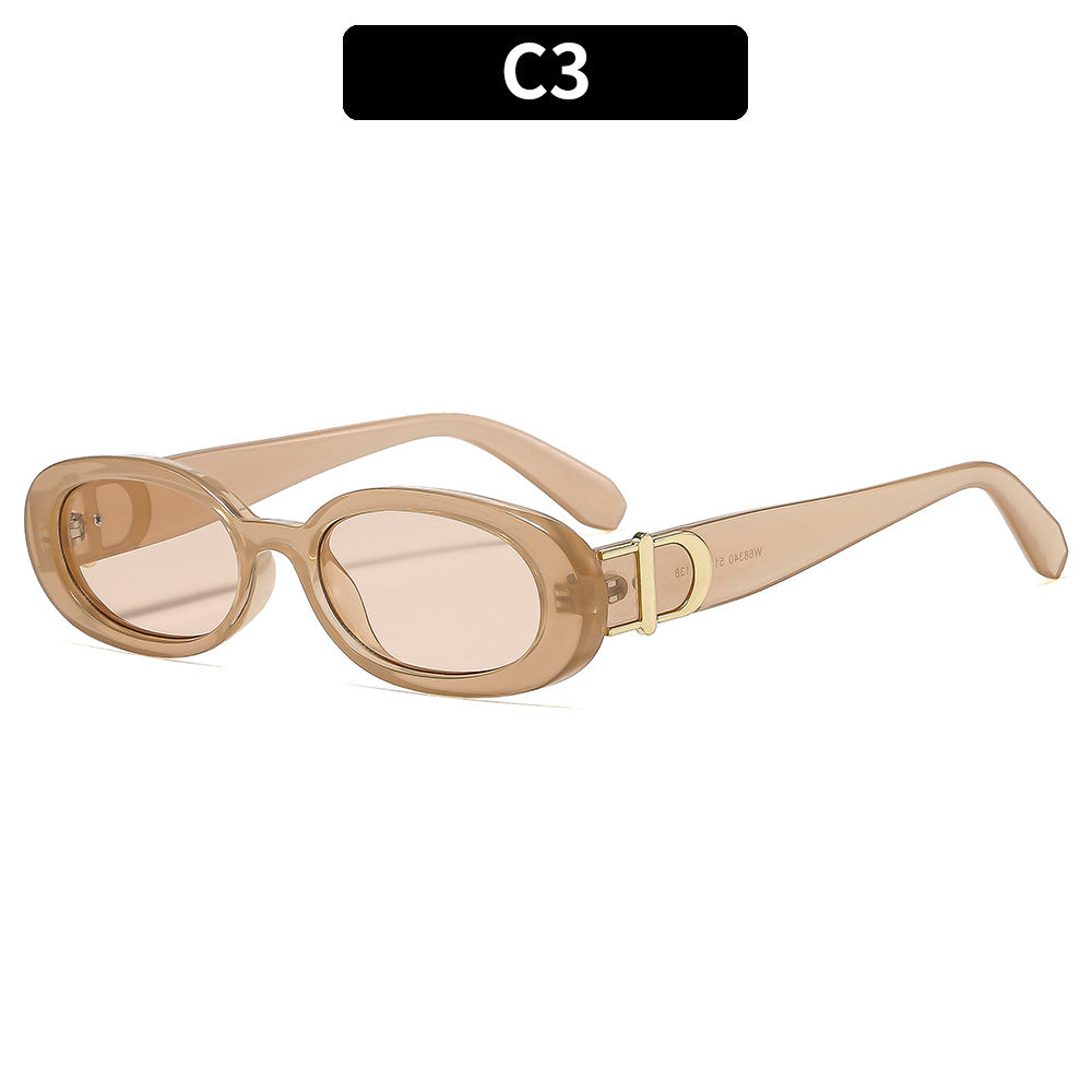 Vintage Oval Women's Summer Sunglasses UV400 Protection