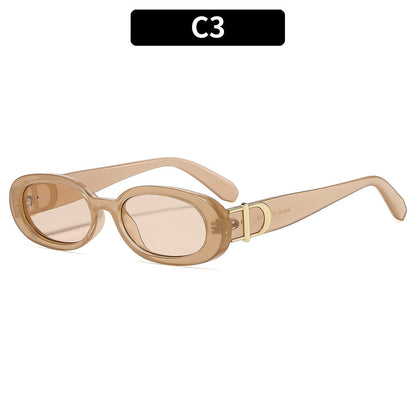Vintage Oval Women's Summer Sunglasses UV400 Protection