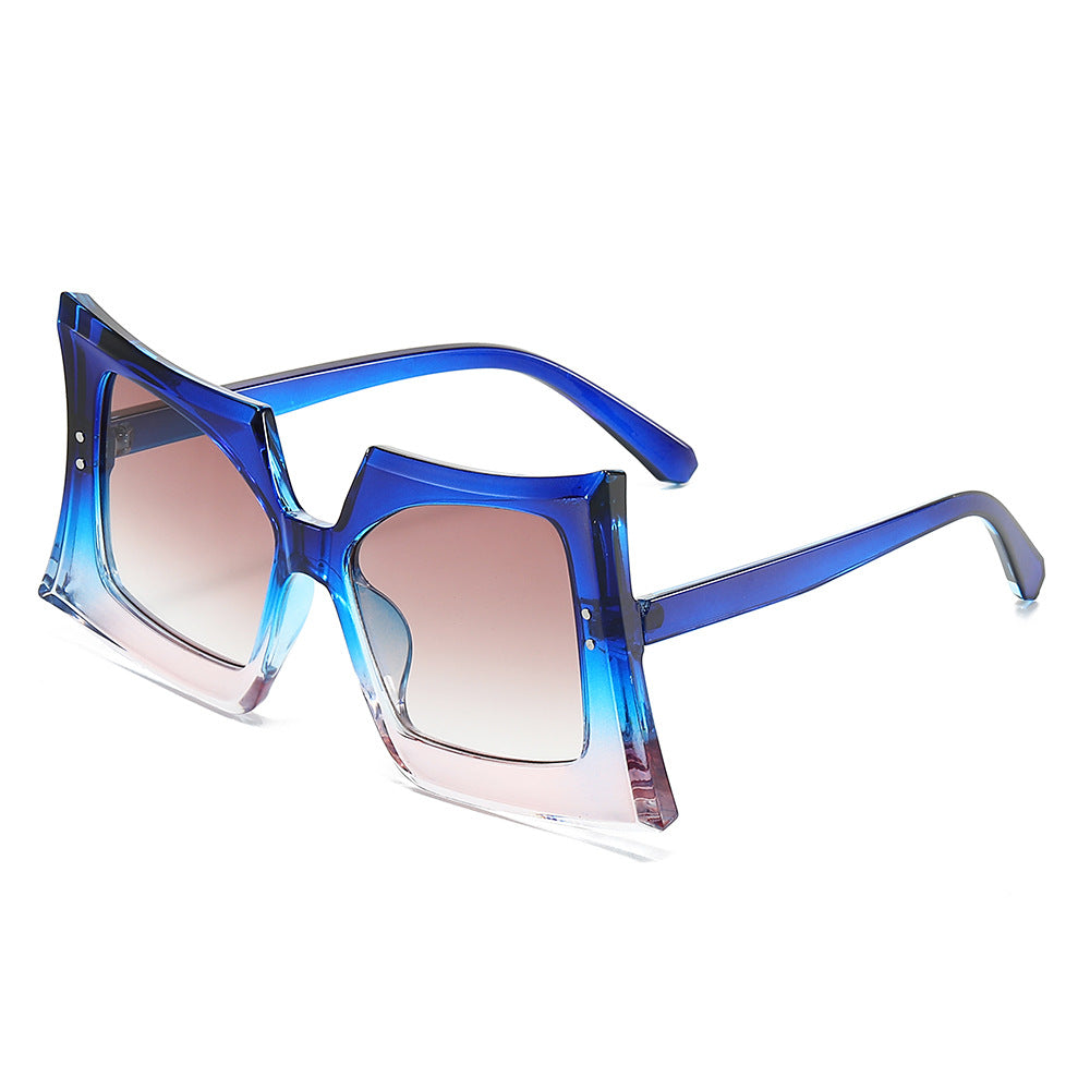 Trendy Square Frame Sunglasses Hip-Hop Style UV400 Protection