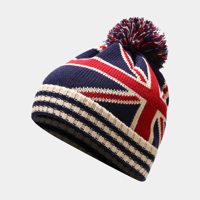 3 Pcs Winter Union Jack Scarf Hat Gloves Set