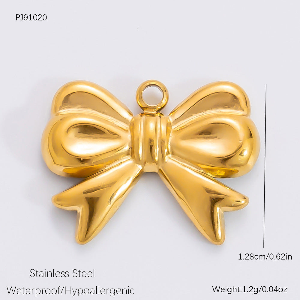 DIY Heart Butterfly Pendant Stainless Steel Jewelry Accessories