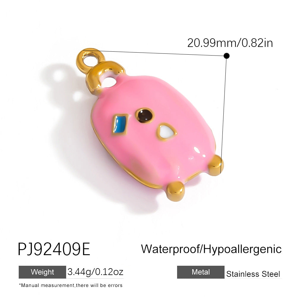 DIY Stainless Steel Jewelry Accessories Colorful Shell Pendant