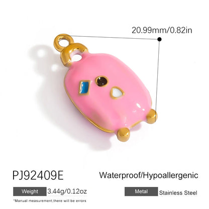 DIY Stainless Steel Jewelry Accessories Colorful Shell Pendant