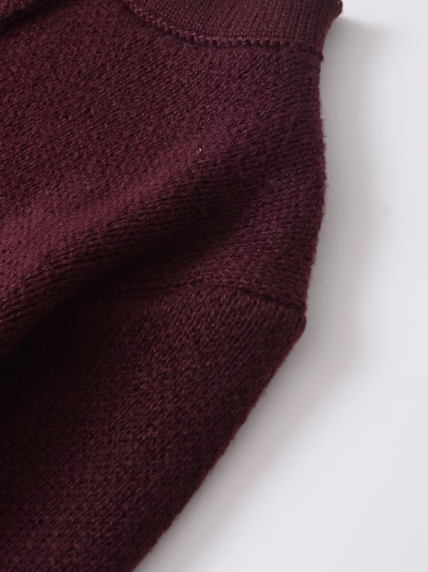 Fall Solid Color Crew Neck Knit Cardigan