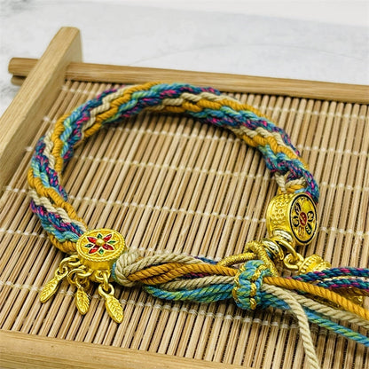 Tibet Hand-Woven Diamond Rope Hand Rope Bracelet Jewelry Gifts