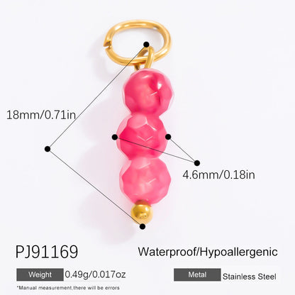 Fashionable DIY Jewelry Accessories 18K Gold Plated Titanium Steel Bracelet Necklace Pendant