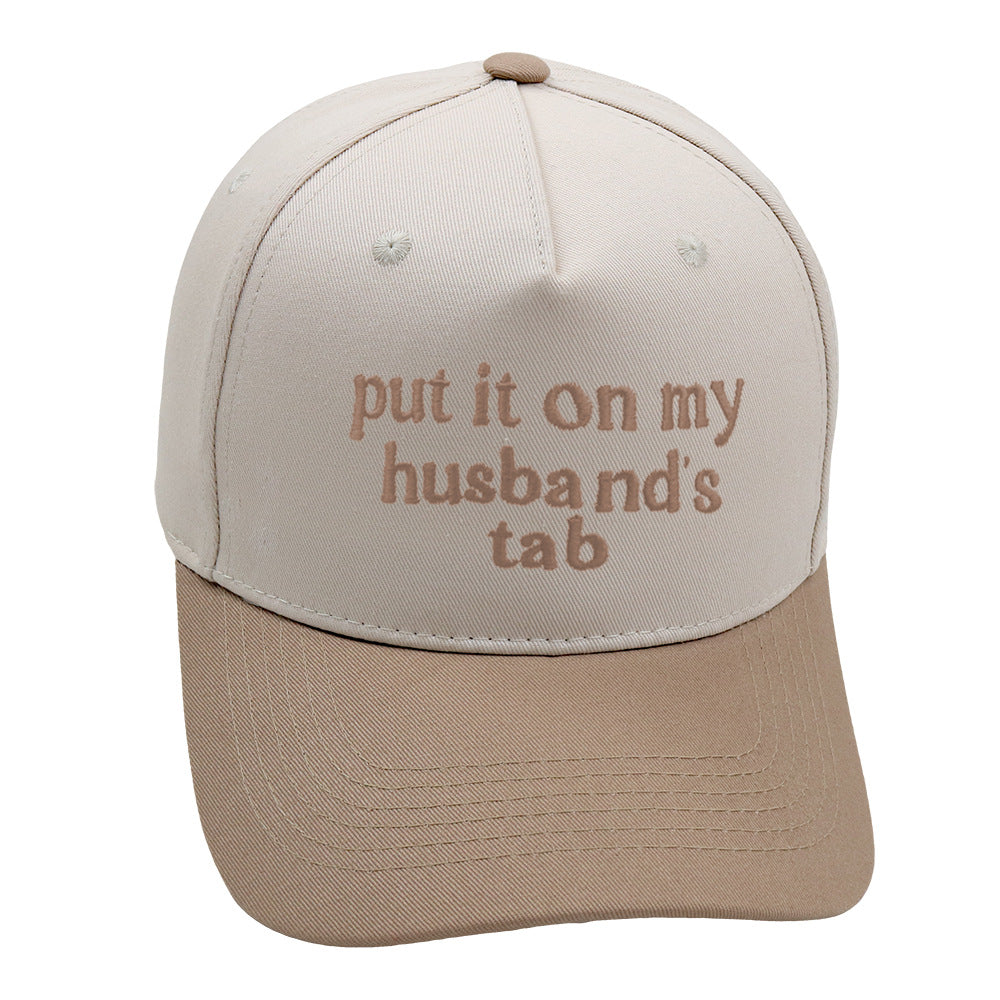 Color Block Letter Embroidered Baseball Caps