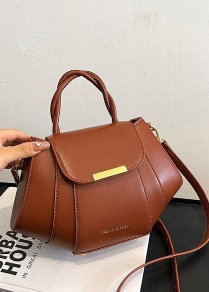 Mini Bag PU Leather Structured Mocha Style