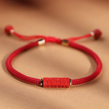 Potala Palace Cinnabar Bracelet With Six Words Of Truth Bracelet