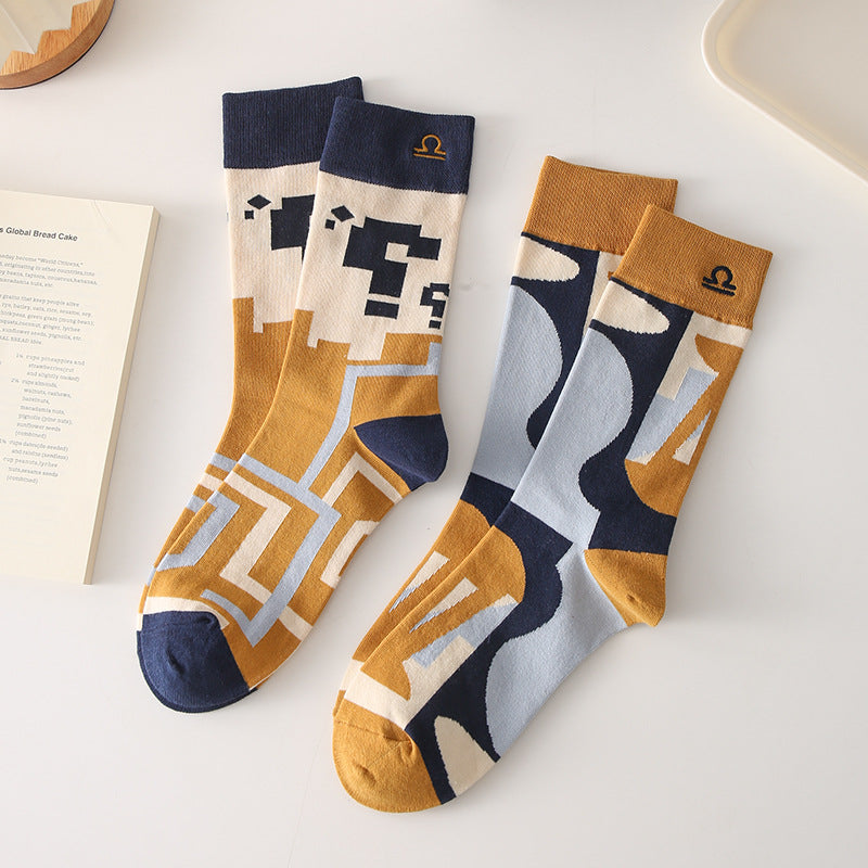 Rufia - 4 Pairs Zodiac Sign Socks
