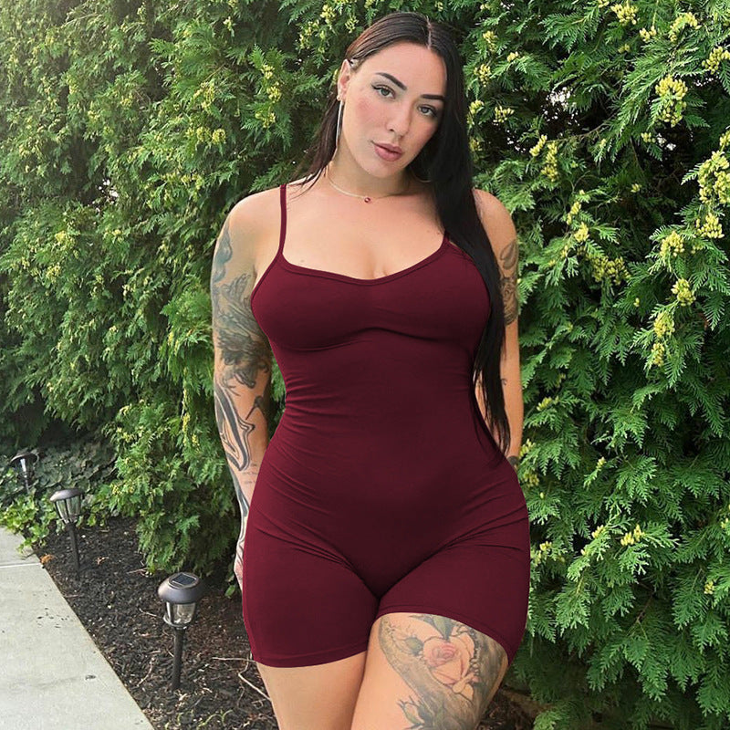 Trendy Plus Size Sleeveless Backless Jumpsuit Casual Chic