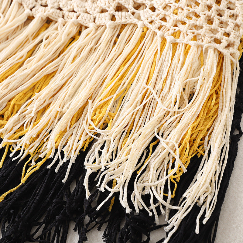 Vintage Bohemian Crochet Fringe Tank Top