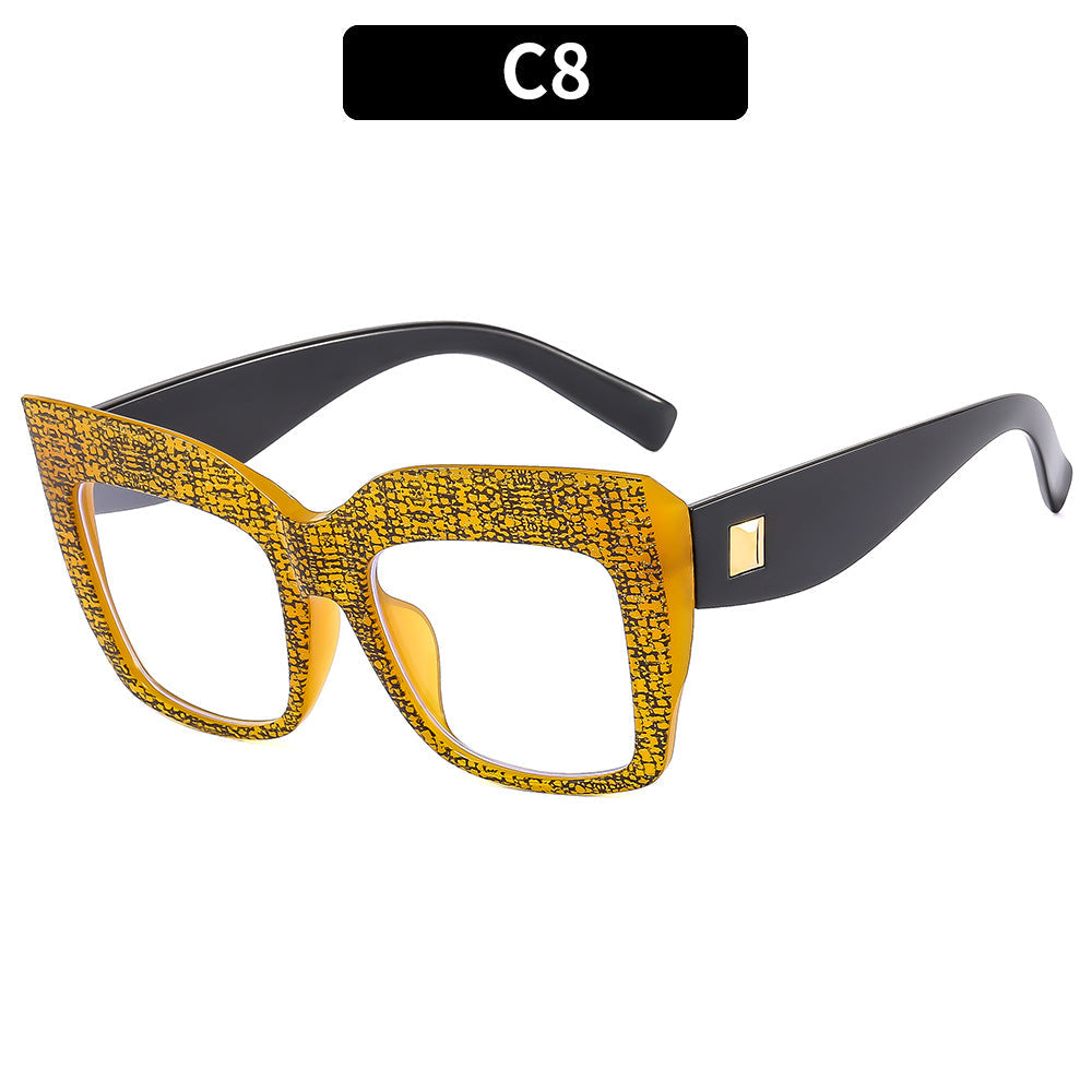 Trendy Large Frame Cat Eye Blue Light Blocking Glasses