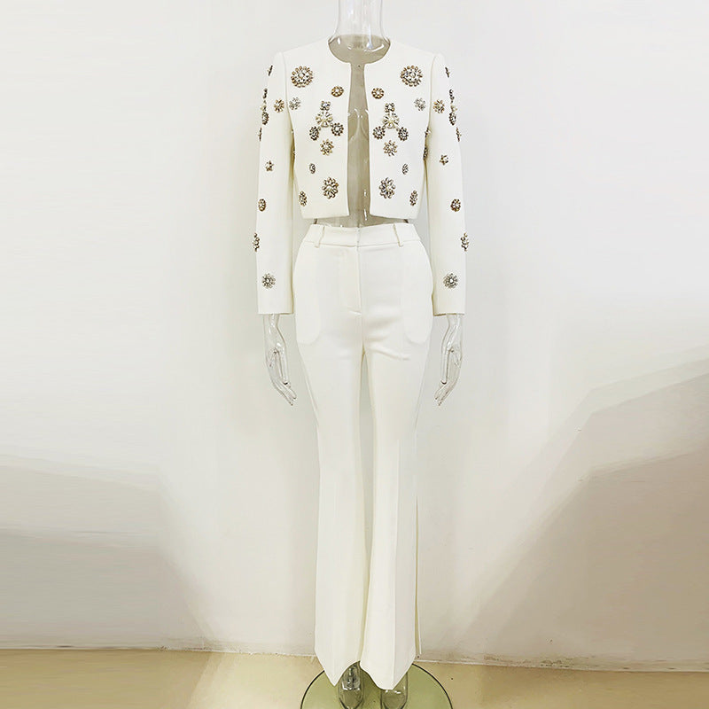 Short Jacket & Flared Pants Set