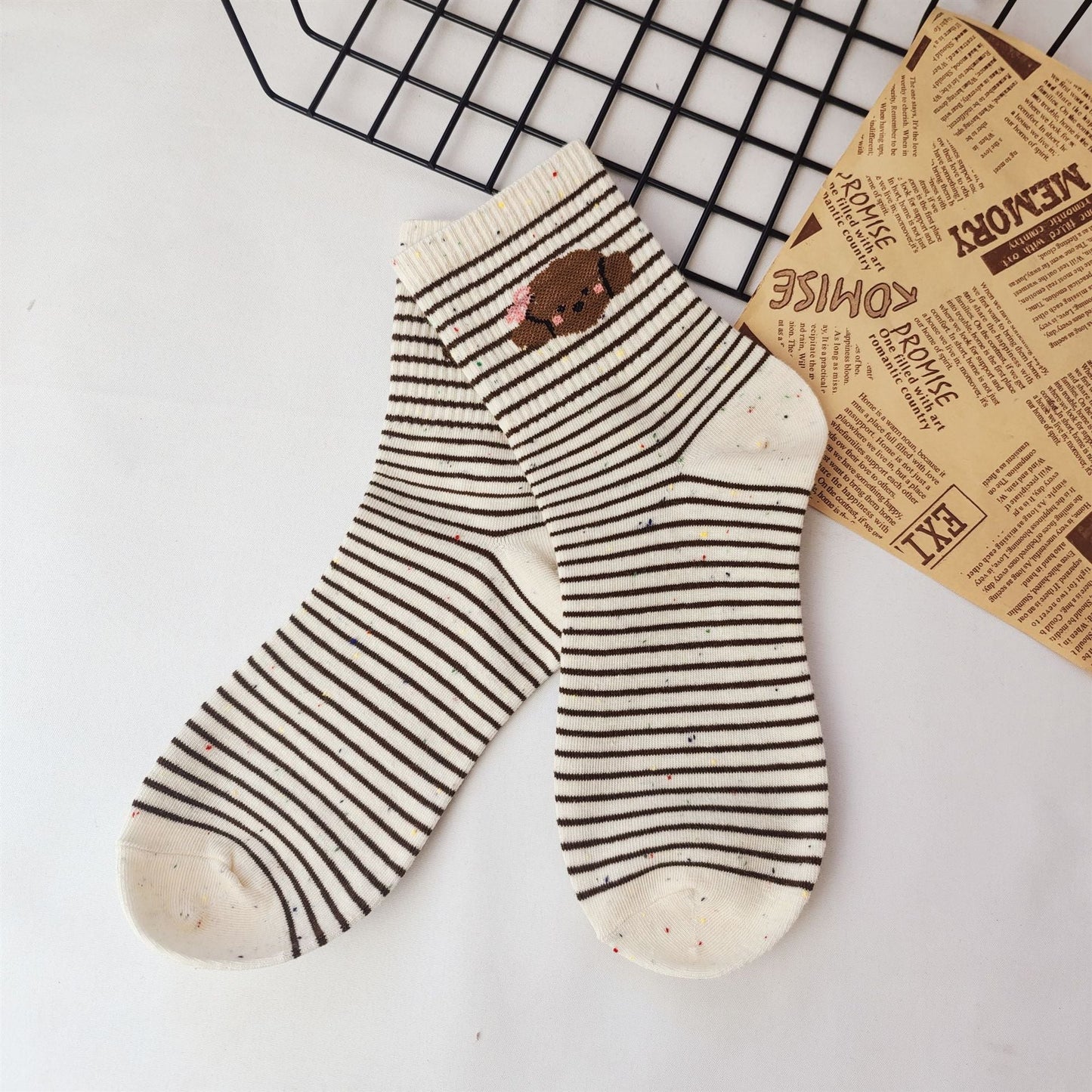 Rufia - Cute Cartoon Dog Crew Socks