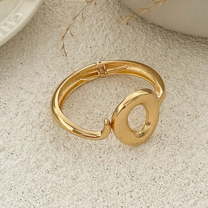 Asymmetrical Polished Alloy Bracelet Set - Waterdrop Design