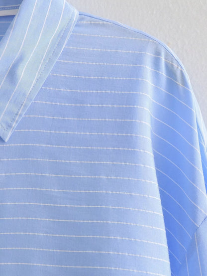 Casual Striped Shirt and Shorts Sets
