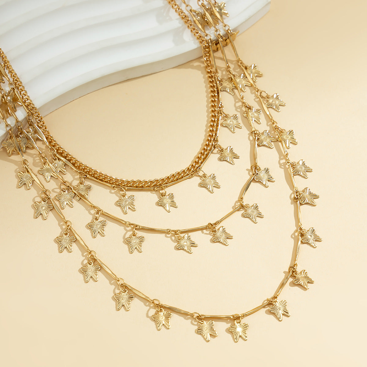 Sexy Star Peral Butterfly Chain