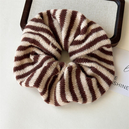 Color Block Striped Elastic Hair Tie