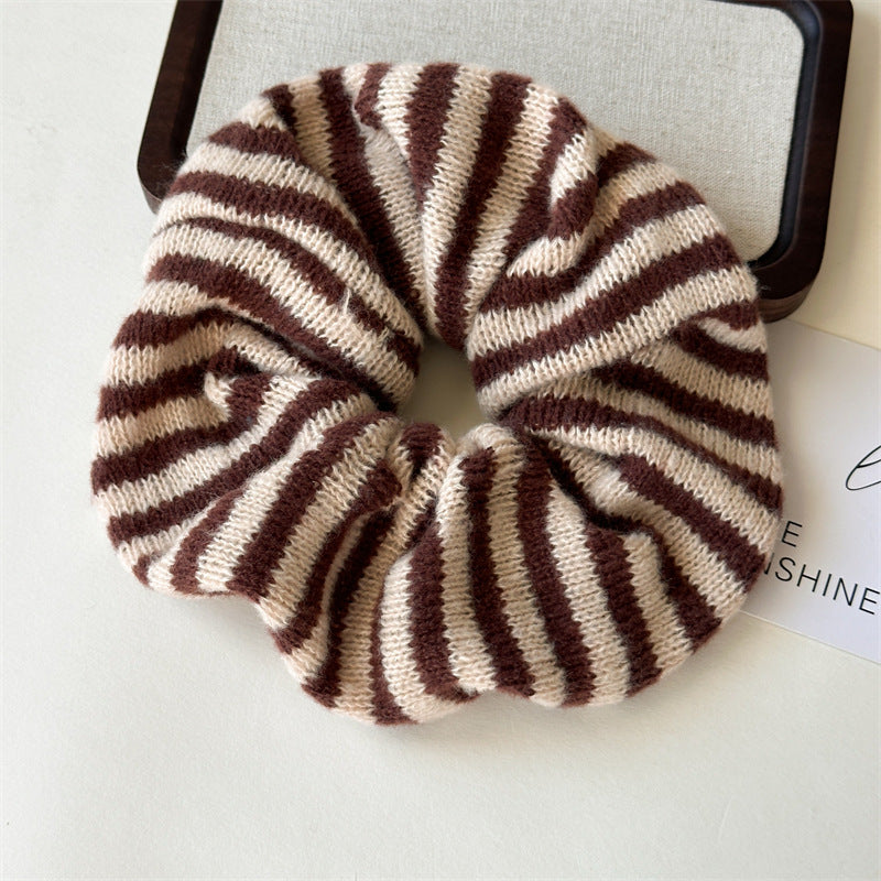 Color Block Striped Elastic Hair Tie