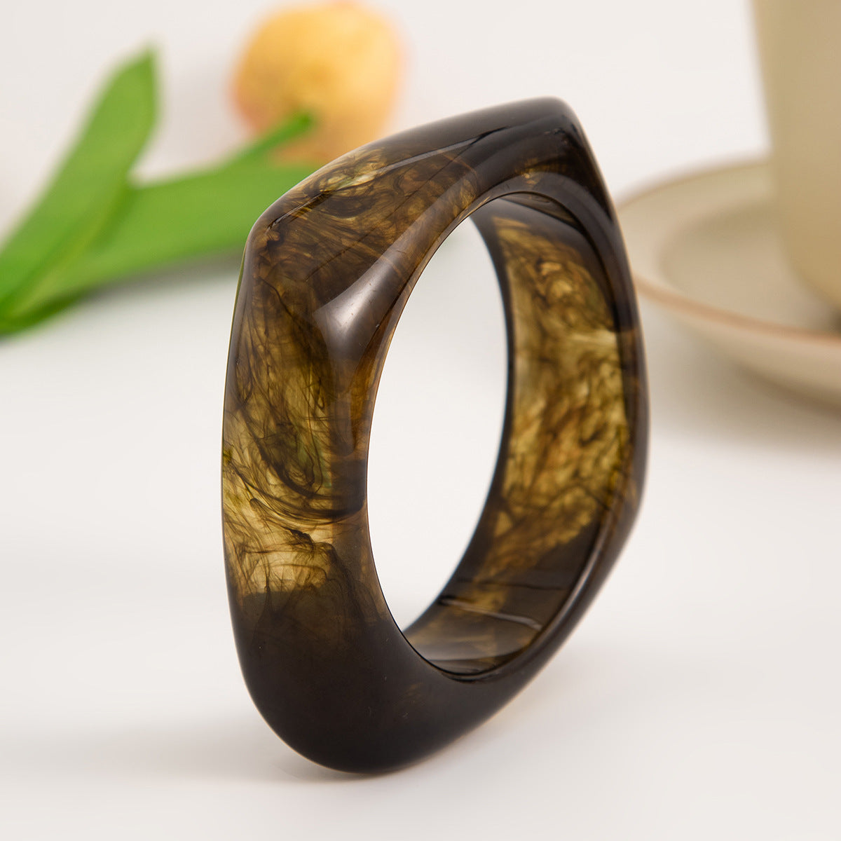 Geometric Acrylic Bangle Bracelet Trendy Ins Style For Women