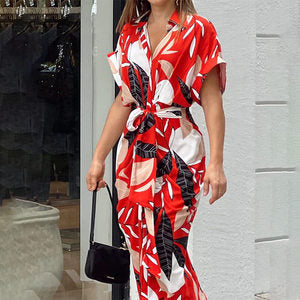 Fashionable High-Waisted Long Shirt Dress for Women