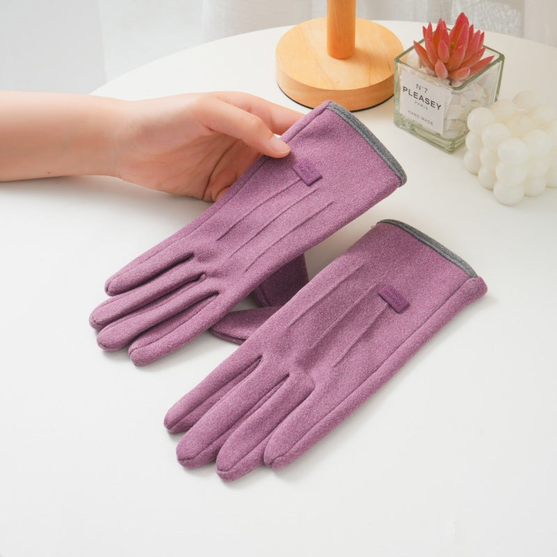 Winter Soft Windproof Thick Fleece Thermal Gloves