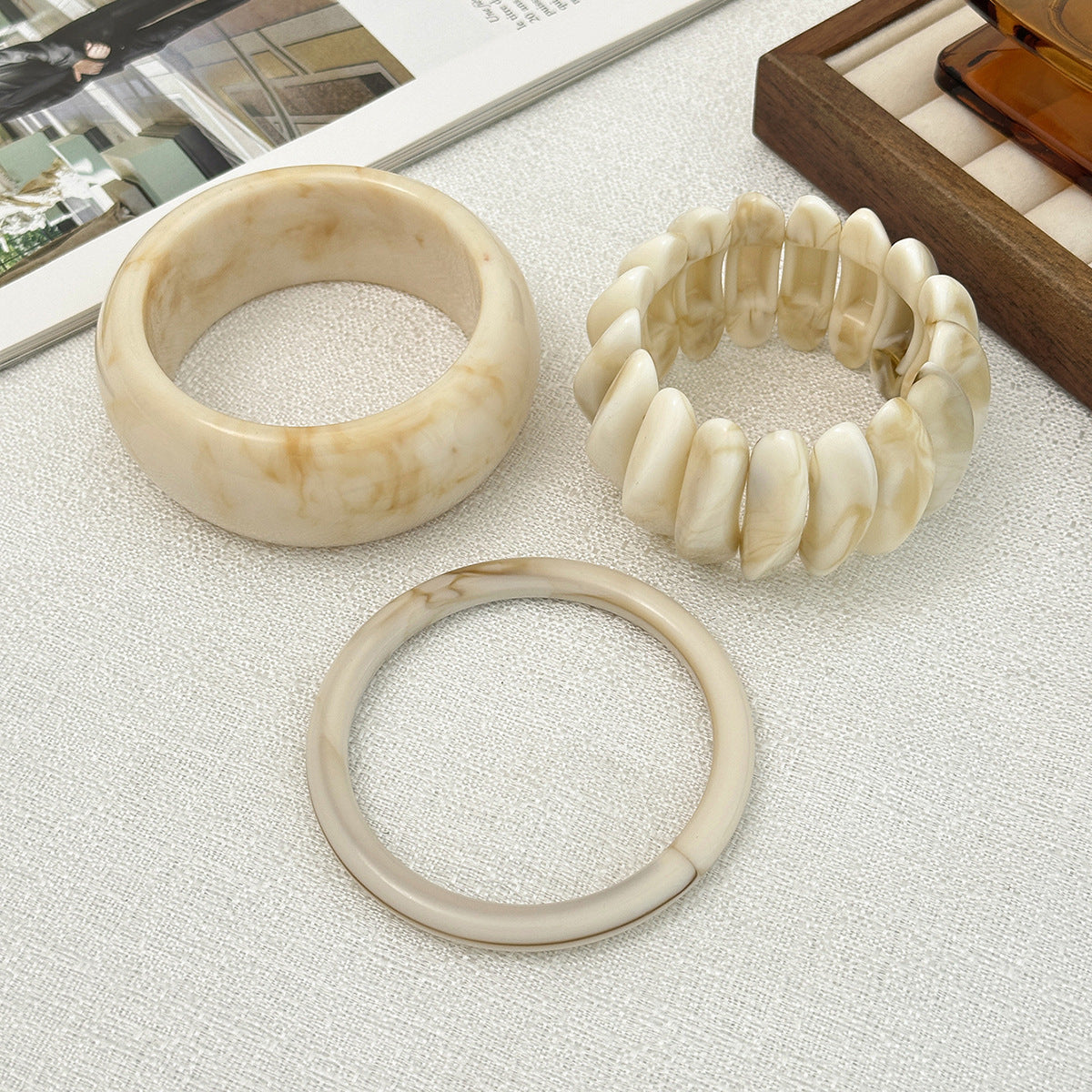 Artistic Retro Stackable Geometric Cuff Bracelets for Women