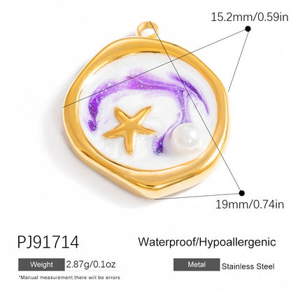 Ocean-Inspired Stainless Steel Pendant Necklace for Women