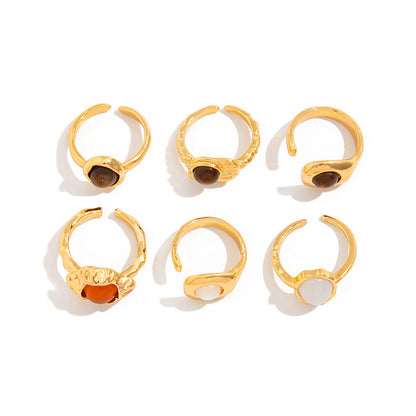 Floral Open Ring With Pearl Accents