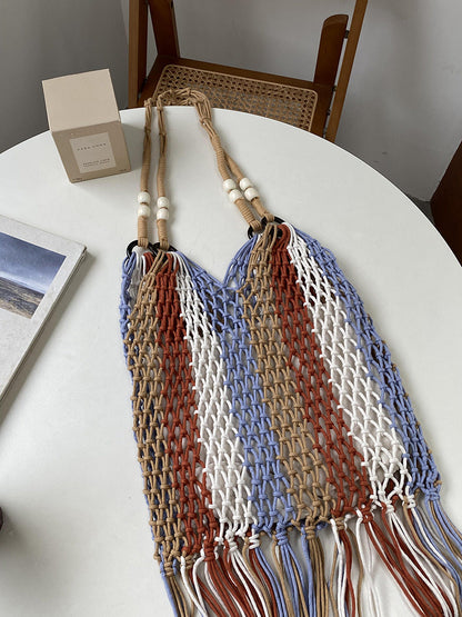 Handcrafted Woven Shoulder Bag Large Capacity Beach Bag