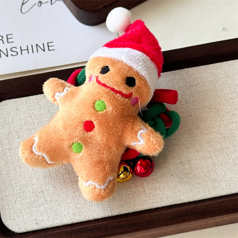 Cute Christmas Tree Braided Velvet Hair Tie