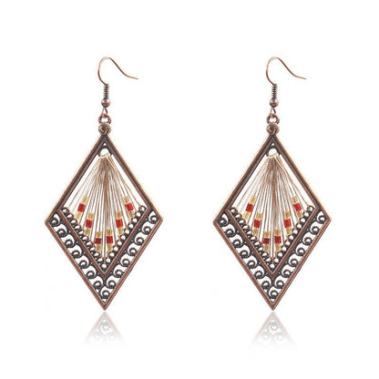 Vintage Water Drop Earrings Handmade Alloy Fashion Jewelry