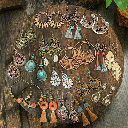 Bohemian Style Vintage Long Tassel Earrings for Women