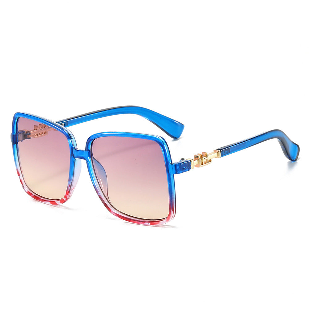 Trendy Oversized Fashion Sunglasses with Colorful Lens