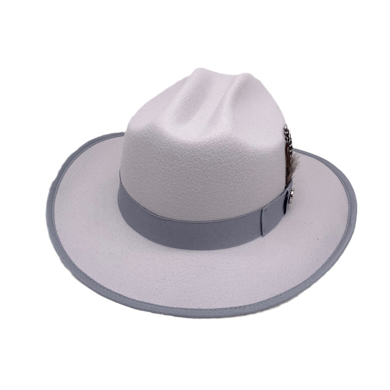 Trendy Retro Wool Felt Wide Brim Hat for Men