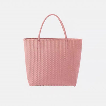Summer Straw Tote Bag Handmade PVC Beach Shoulder Bag