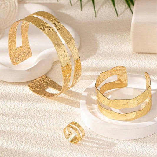 Irregular Simple Bracelet Set Arm Cuff