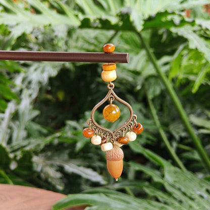 Flower Hairpin Handmade Alloy Hair Accessories Ethnic Style