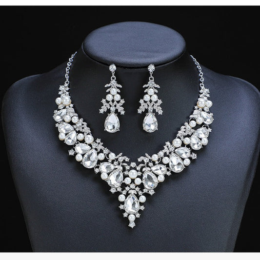 Elegant Alloy Necklace and Earring Set for Women