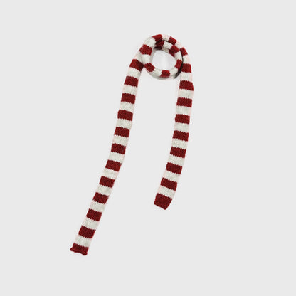 Striped Knit Scarf for Women - Acrylic Warm Fashion Accessory