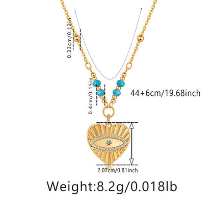 Vintage Eyes Turquoise Necklace