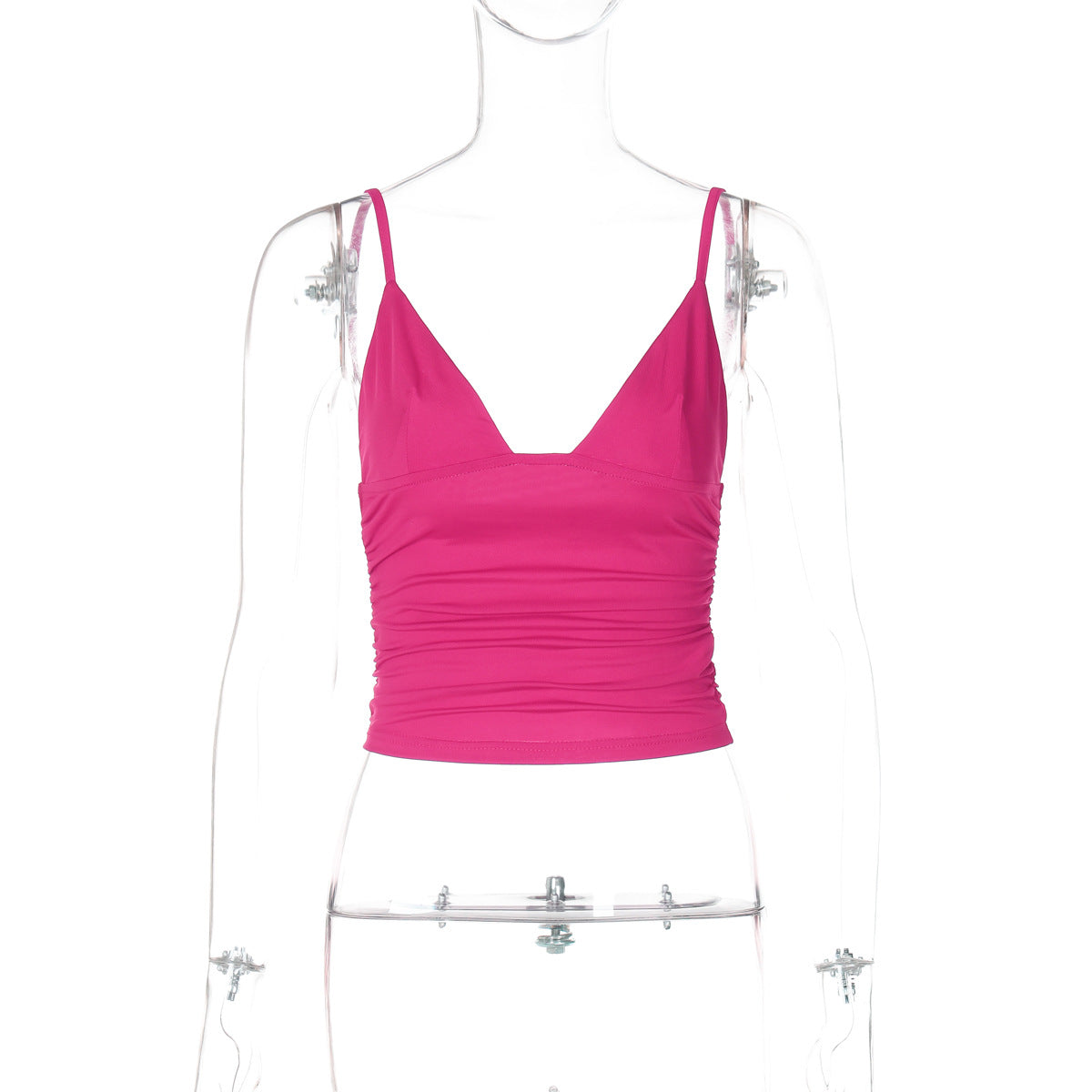 Trendy Casual V-Neck Crop Top