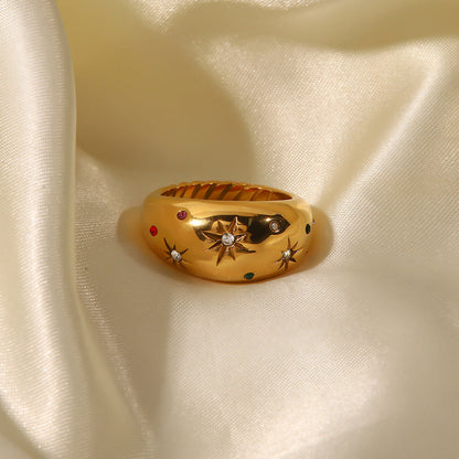 Vintage Star Diamond Ring